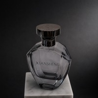 Flacon de parfum en verre facetté de luxe de 100 ml, avec bouchon en alliage de zinc, emballage de parfum pour marque privée OEM ODM en gros