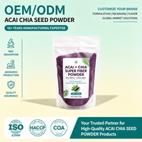 Poudre d'Açaï et de Graines de Chia OEM ODM Marque Privée Vente en Gros Mélange de Boissons Riches en Fibres Végétales pour la Nutrition Féminine