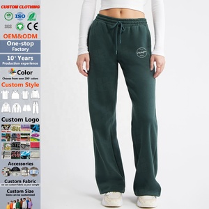 Pantaloni da Jogging di Alta Qualità in Tessuto Pesante Traspirante, Pantaloni Invernali da <span class=keywords><strong>Donna</strong></span> per Allenamento, Pantaloni Dritti Oversize - Product Image 1