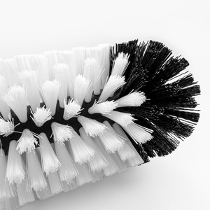 Brosse de <span class=keywords><strong>nettoyage</strong></span> robuste DB006 en nylon noir et blanc à tige hexagonale en métal chromé pour perceuse, idéale pour les roues et pneus de voiture - Product Image 3