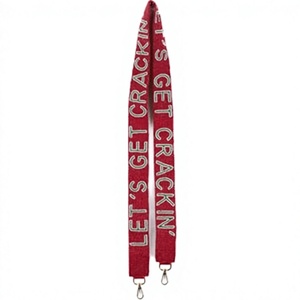 Sangle perlée vintage écologique CRYSTAL CRAFT avec crochet pour sac à main et texte personnalisé en relief - Product Image 1