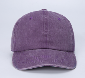 หมวกแก๊ปวินเทจขายส่ง ปักโลโก้ได้ตามสั่ง ผ้าฝ้าย ปรับขนาดได้ สไตล์เรโทร ทรงไม่แข็ง 6 แผง สีพื้นซีดจาง หมวกเบสบอล - Product Image 2