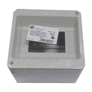 Marlanvil - Tablero de Distribución de Pared, 4/6 Módulos, IP40, Plástico Gris, Sin Puerta, 16A, 250V - Product Image 1