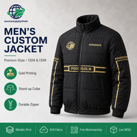 Veste en satin de course F1 brodée à la main pour homme - Imperméable, streetwear d'hiver