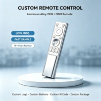 Control Remoto por Voz de Aleación de Aluminio BLE con 15 Teclas y Función de Aprendizaje para Pizarra Interactiva Inteligente y Pantalla de Conferencia