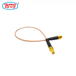 Nhà Máy RP SMA nữ vách ngăn jack để RP ngược cực SMA nam 90 độ cắm cho rg316 <span class=keywords><strong>Jumper</strong></span> <span class=keywords><strong>RF</strong></span> cáp đồng trục lắp ráp - Product Image 4