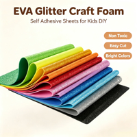 Feuilles de mousse EVA pailletées avec dos adhésif, fournitures artistiques éducatives pour enfants, en vrac pour l'école, artisanat, bricolage, projets personnalisés