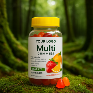 매일 면역 지원을위한 비타민 C <span class=keywords><strong>D3</strong></span> 및 아연 프리미엄 성인 종합 비타민 구미 OEM 개인 라벨 150 카운트 - Product Image 1