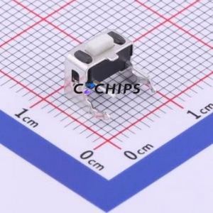 ST-1101V-4.3 Tactile Switch Through hole Component THT Switch Single Pole Single Throw Rectangle Button 2.6N Right Angle Insert - Product Image 1