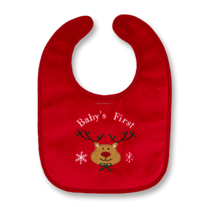 مريلة أطفال مطرزة بتصميم دب الكريسماس الكرتوني قابلة للتخصيص من المصنع، منشفة لعاب للأطفال حديثي الولادة، زينة للأطفال من البوليستر المتين - Product Image 6