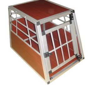 Ağır alüminyum taşıma köpek kafesi hayvan evcil hayvan kafesi Metal köpek kamyon kulübesi kutusu - Product Image 3