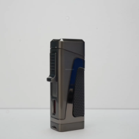 Briquet torche à gaz butane rechargeable 3 jets coupe-vent avec logo personnalisé pour cigares, accessoires de fumeur, allume-gaz, encendedores