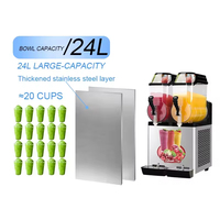 Machine à slush professionnelle pour salon de thé, cafétéria, machine à neige fondante à double cylindre, machine à smoothies et boissons froides