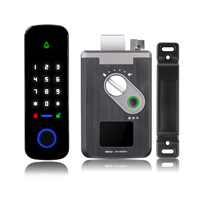 Kit de Cerradura de Puerta Inalámbrica con Huella Dactilar, Sistema de Control de Acceso por Aplicación, Controlador de Acceso con Teclado RFID de 13.56MHZ sin Llave