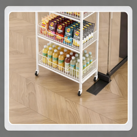 Carrito de Compras Comercial de Acero Inoxidable de 340L, Gran Capacidad, Resistente, con Ruedas Silenciosas, Desmontable, para Uso en Cocina