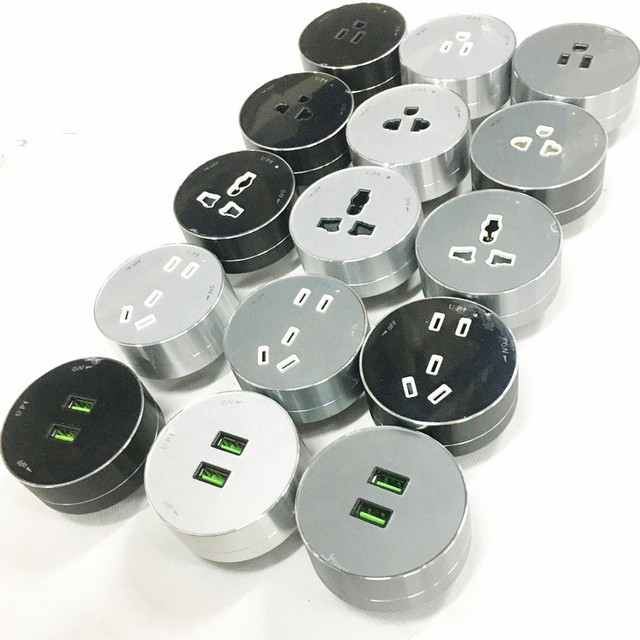 Removable Trail Power Track Embedded Wall Surface Mounted Electrical Multi-functional Socket Rail Outlet Power Track Socket