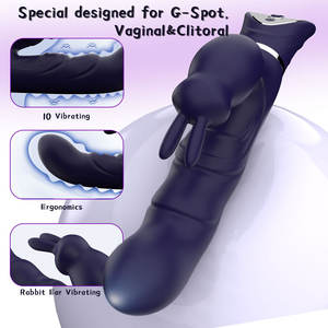 Горячая распродажа: женский вибратор-кролик, секс-игрушка для взрослых, 10 режимов, 100% водонепроницаемый, с USB-зарядкой, для женщин - Product Image 2