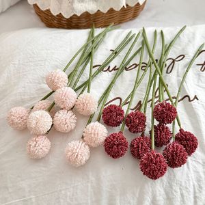 Flor Artificial Golden Ball, Rama Individual, Alta Simulación, Plástico, Decoración del Hogar, Material para Arreglos de Boda DIY - Product Image 2