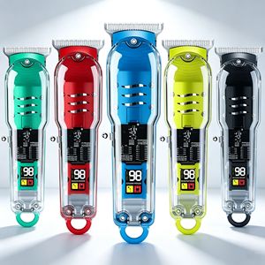 Recortadora de Pelo Profesional Recargable, Mini, Portátil, USB, con Pantalla LED, Cuchillas de Acero Inoxidable, para Uso Doméstico, en Inglés - Product Image 1