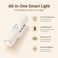 Lampe de chevet moderne en ABS de haute qualité avec contrôle par détection de mouvement et gradation réglable, veilleuse LED sans fil compacte