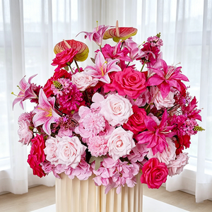Oferta Especial: Camino de Flores Fucsia para Piso y Set de Bolas de Flores para Boda, Kit Floral Artificial para Decoración de Eventos al Aire Libre - Product Image 2