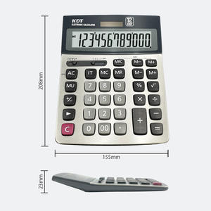 <span class=keywords><strong>Calculadora</strong></span> financiera <span class=keywords><strong>de</strong></span> escritorio con pantalla grande en ángulo ocular <span class=keywords><strong>de</strong></span> 12 dígitos alimentada por energía solar y por batería para la escuela y la Oficina - Product Image 3