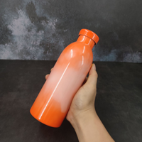 Frío, cambio de color de la botella de agua de 500ml de logotipo personalizado 304 de acero inoxidable de doble pared termo botella de leche botella de color vaso