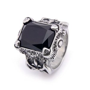 Người đàn ông mạnh mẽ Châu Âu và Hoa Kỳ retro titan thép Inset Zircon Nhẫn Viking Viking chiến binh Honor <span class=keywords><strong>Ring</strong></span> - Product Image 2