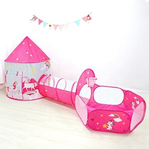 Tienda de campaña 3 en 1 para niños, PISCINA DE BOLAS, juguetes con túnel para gatear, tiendas <span class=keywords><strong>tipi</strong></span> plegables portátiles para niños, juego para interiores y exteriores - Product Image 3