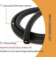 Cinta de Sellado de Goma Espuma EPDM Negra en Forma de E - Servicio de Corte Ecológico para Puertas y Ventanas de Garajes, Refrigeradores y Hornos - Hecho en Hebei