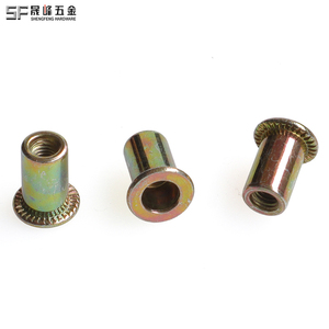 <span class=keywords><strong>Tuercas</strong></span> remachables <span class=keywords><strong>de</strong></span> cabeza plana <span class=keywords><strong>y</strong></span> cuerpo liso con extremo abierto, <span class=keywords><strong>de</strong></span> acero al carbono cincado, métricas/unidas M3M4M5M6M8M10M12 1/4'' 5/16'' 3/8'' 1/2'' - Product Image 3