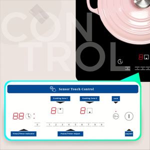 Placa de Cocción Eléctrica de Vitrocerámica con Calentamiento por Infrarrojos de 3000W, 220V, con Halógeno Integrado, Tipo Domino, para Cocina Doméstica, Venta al por Mayor de Fábrica - Product Image 4
