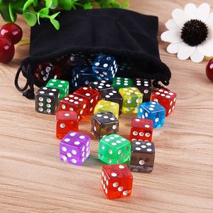 Dés polyédriques DESKJOY D6, modèle 16 mm en acrylique pour jeux de société adultes, RPG, DND, avec coins arrondis, forme carrée, origine Zhejiang - Product Image 3