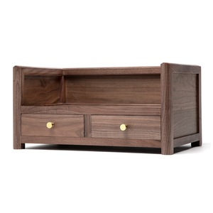 Étagère de rangement multifonctionnelle en bois de noyer noir, étagère haut de gamme en bois massif, style luxe léger, pour la <span class=keywords><strong>cuisine</strong></span> et le bureau - Product Image 4