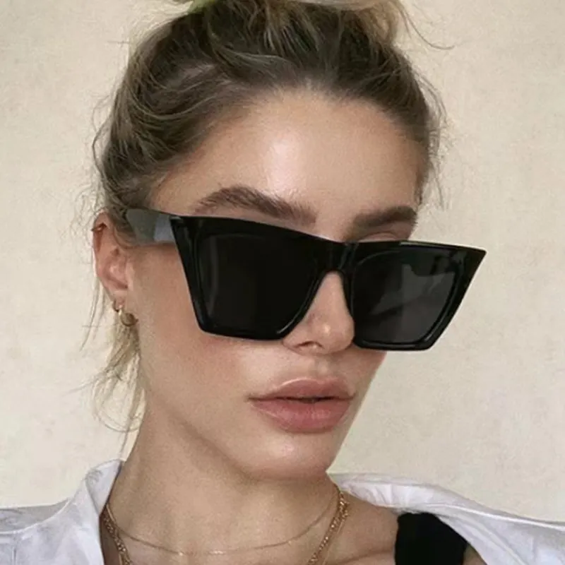 Hot Seller Cat Eye Women Sun Glasses Custom Designer Logo Big Frame Fashion Oversized Sunglass Over Size Ladies Sunglasses