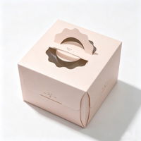 Boîte à gâteau en papier avec logo personnalisé, boîte d'emballage pliable pour gâteau avec fenêtre transparente, boîte en papier de qualité alimentaire pour boulangerie, vente en gros