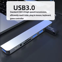 Nouvelle station d'accueil USB-C 8-en-1 OEM avec lecteur de cartes TF/SD, répartiteur PD et hub USB 3.0 pour ordinateur portable – Nouveau design en boîte