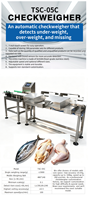 Machine de tri et de calibrage automatique étanche en acier inoxydable 304 pour aliments congelés (poisson, poulet, pattes de volaille) avec convoyeur