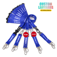 Correa de cuello para tarjetas de identificación con gancho, sublimación, estampado colorido, resistente, bordado, ecológico, para llavero y tarjetero.