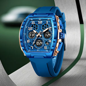 นาฬิกาข้อมือซิลิโคน FB0096อเนกประสงค์ทรงสี่เหลี่ยมผืนผ้ากันน้ำพร้อมกล่องของขวัญ - Product Image 2