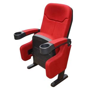 Sillas grandes y altas de tela roja, asientos de lujo plegables VIP para cine, películas, iglesia, auditorio, usadas en teatro - Product Image 1