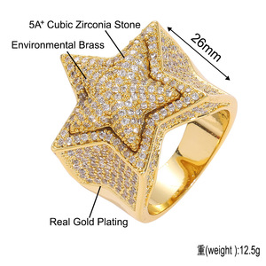 BES <span class=keywords><strong>Anelli</strong></span> con Segni Zodiacali in Zirconi, Gioielli Hip Hop Rock per Uomo, Vendita Calda - Product Image 6