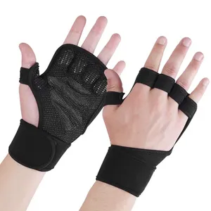 hot selling sport workout weight lifting gym gloves with Built-In Wrist Wraps, Full Palm Protection