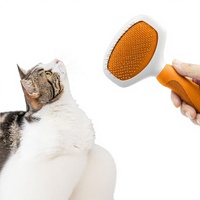 Peigne pour chien et chat, brosse à poils pour animaux de compagnie avec picots en PVC, accessoires de toilettage pour animaux
