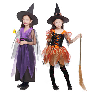 Costume de Sorcière Filles Déguisement Halloween Cosplay Pourim Carnaval Thème Fête de Noël Toddler Kids Princess Dress Prom Gown - Product Image 4