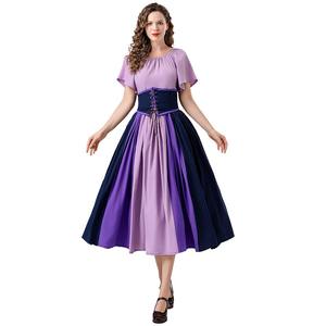 Costume medievale da <span class=keywords><strong>donna</strong></span> in 6 colori Vintage Victoria elegante con lacci per feste di carnevale natalizie Anime convention - Product Image 5