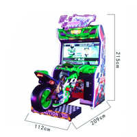Divertissement à jetons de machine de jeu de voiture de course d'arcade de super moto de haute qualité