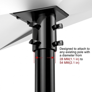 Support de montage métallique pour toit, 3ème génération, étanche, réglable, pour Starlink Gen 3 V3, compatible avec poteaux de 1 à 2 pouces - Product Image 3