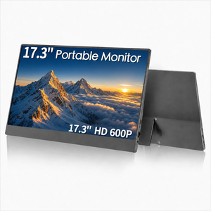 Monitor Portatile AHXJKA <span class=keywords><strong>17.3</strong></span> Pollici Doppio Schermo 1600x900 HD 60Hz con Cavo USB-C Singolo per Triplo Schermo <span class=keywords><strong>Laptop</strong></span> e Gaming - Product Image 1
