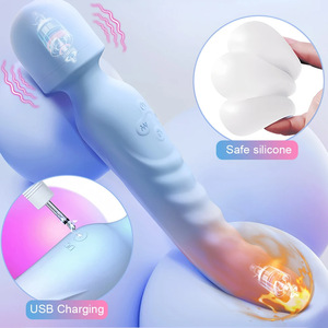 Vibrador de Masaje Japonés de Silicona de Dos Cabezas para Mujeres, Lesbianas, Proveedores de Vibradores, Masajeador <span class=keywords><strong>AV</strong></span> Calefactado para Parejas, Precio al por Mayor - Product Image 6